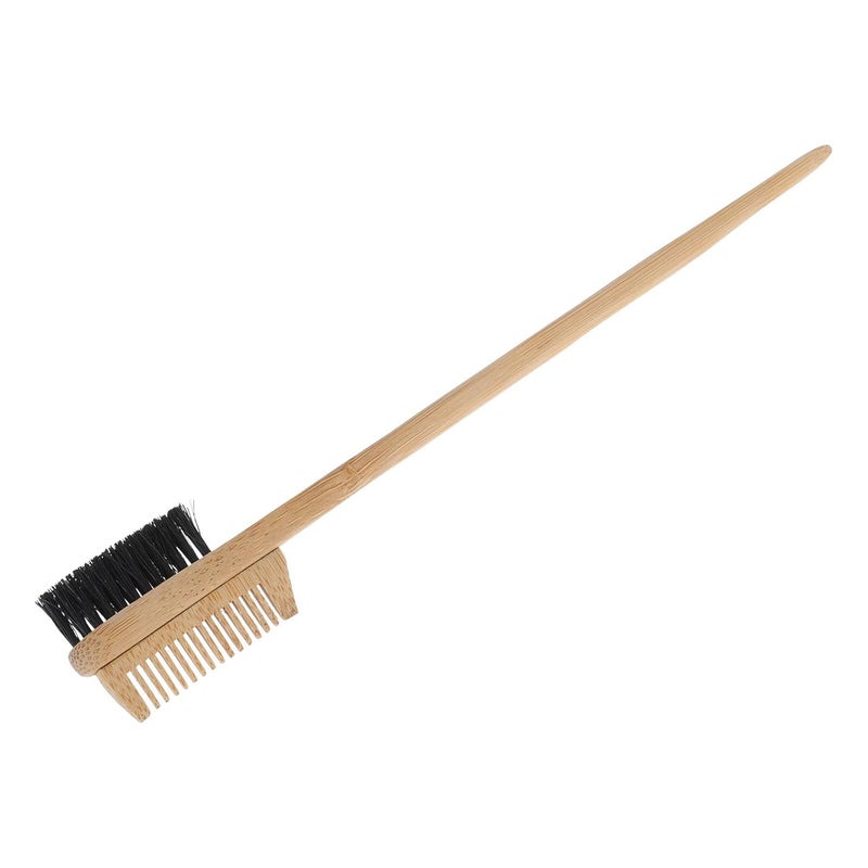 Wooden Handle Double Headed Eyebrow Brush And Eyelash Comb For Precise Brow Styling - Image 1